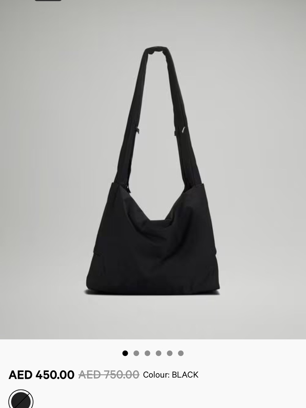 lululemon athletica Black Lab Street Shoulder Bag